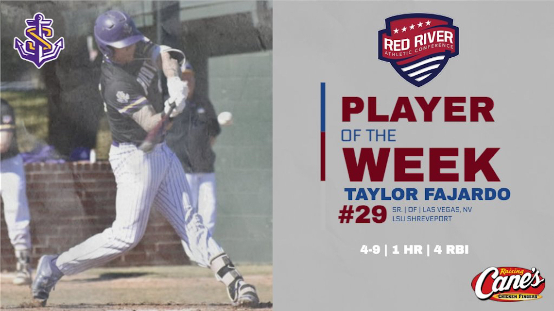 TAYLOR FAJARDO: RRAC BASEBALL PLAYER OF THE WEEK