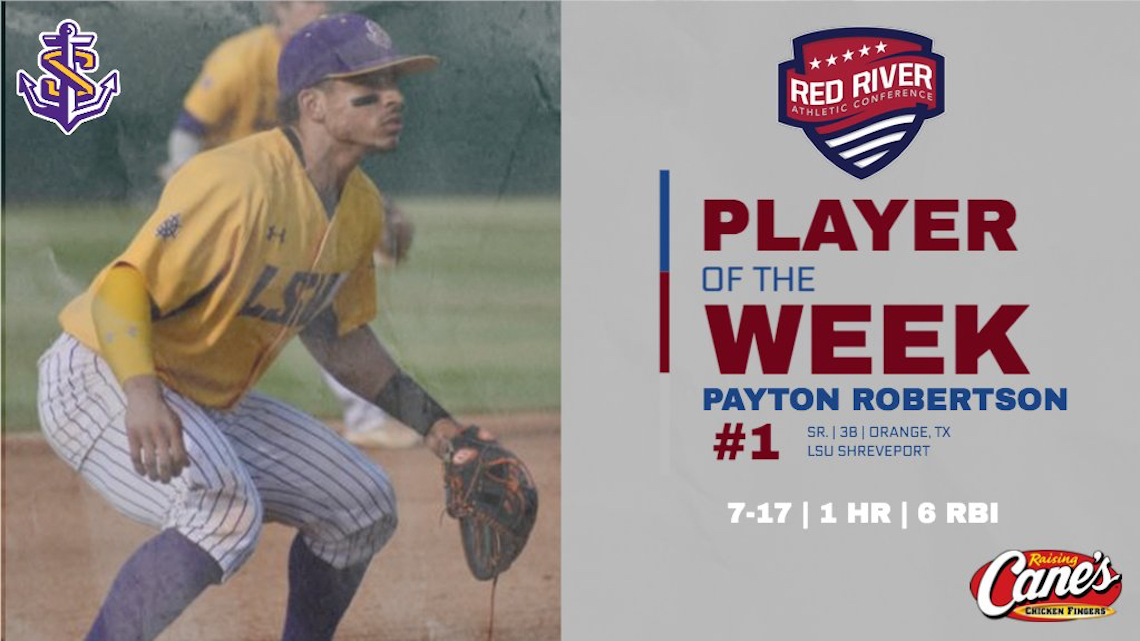 PAYTON ROBERTSON WINS RRAC PLAYER OF THE WEEK